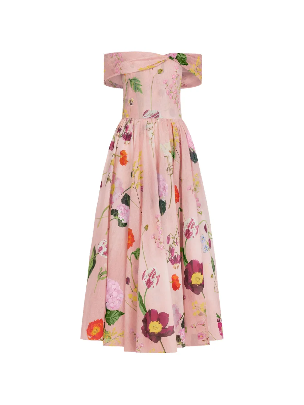 Oscar de la Renta Abito midi con spalle scoperte - Rosa