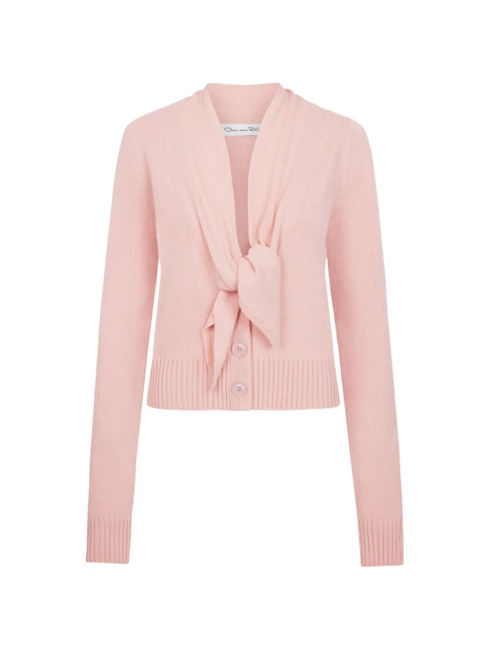 Oscar de la Renta Cardigan mit gebundenem Kragen - Rosa