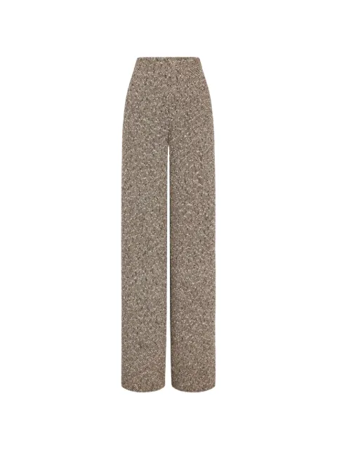Oscar de la Renta bukser i slubby-tweed med brede ben