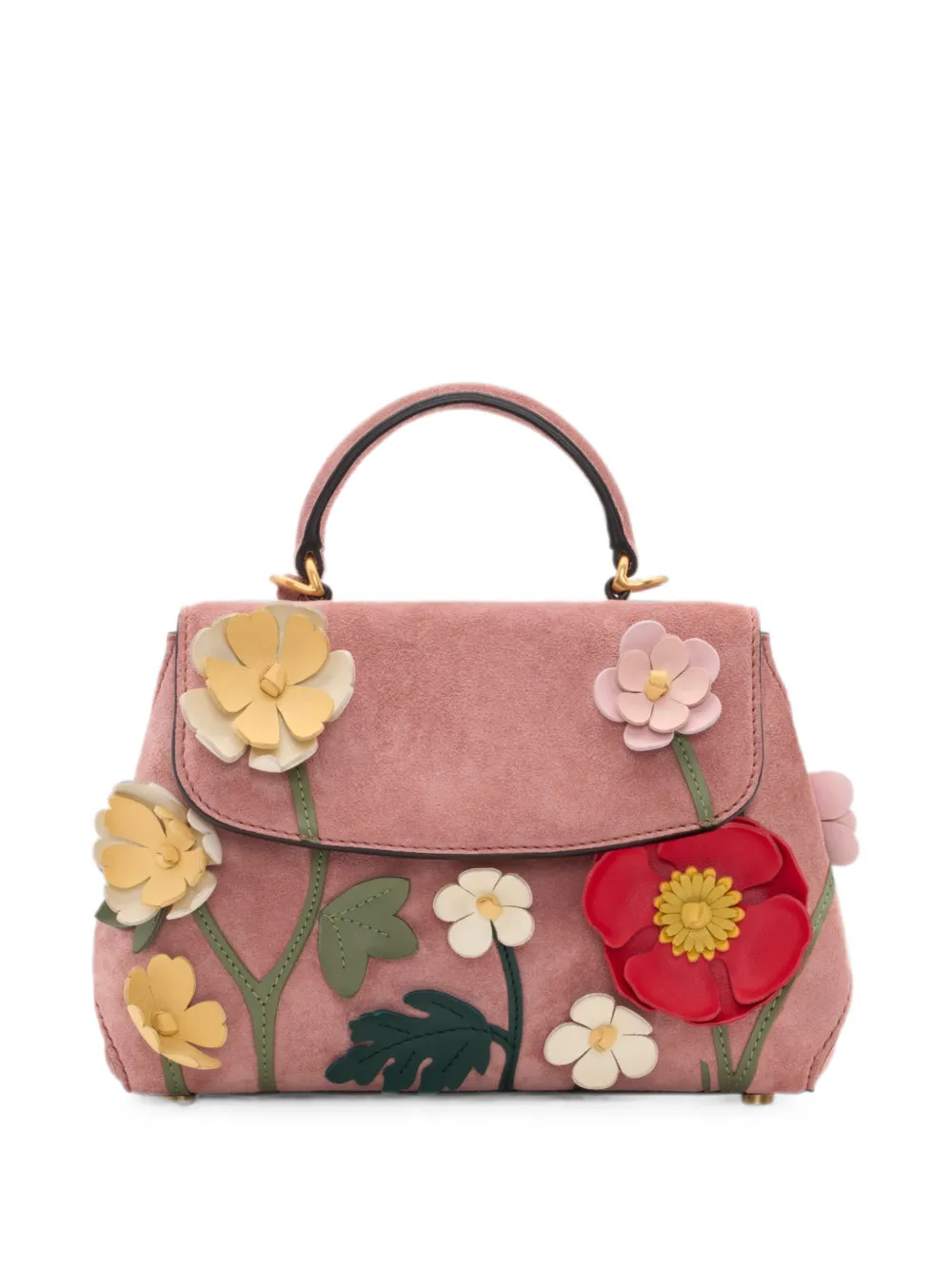 Oscar de la Renta Kleine Poppy shopper met bloemapplicatie Roze