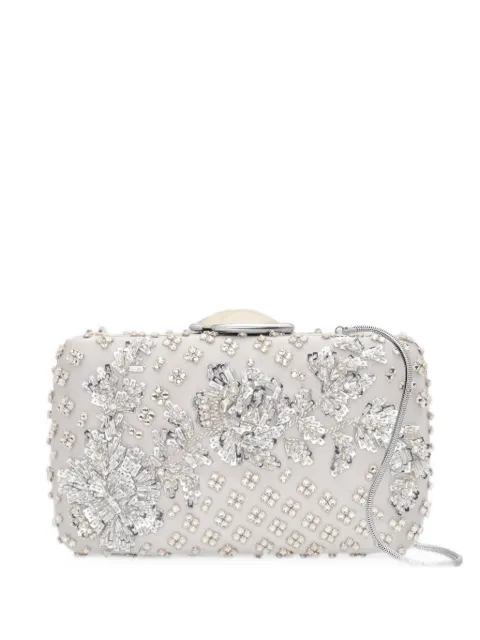 Oscar de la Renta O Minaudière crystal-embellished floral clutch bag