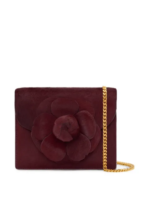 Oscar de la Renta mini TRO floral-appliqué clutch bag