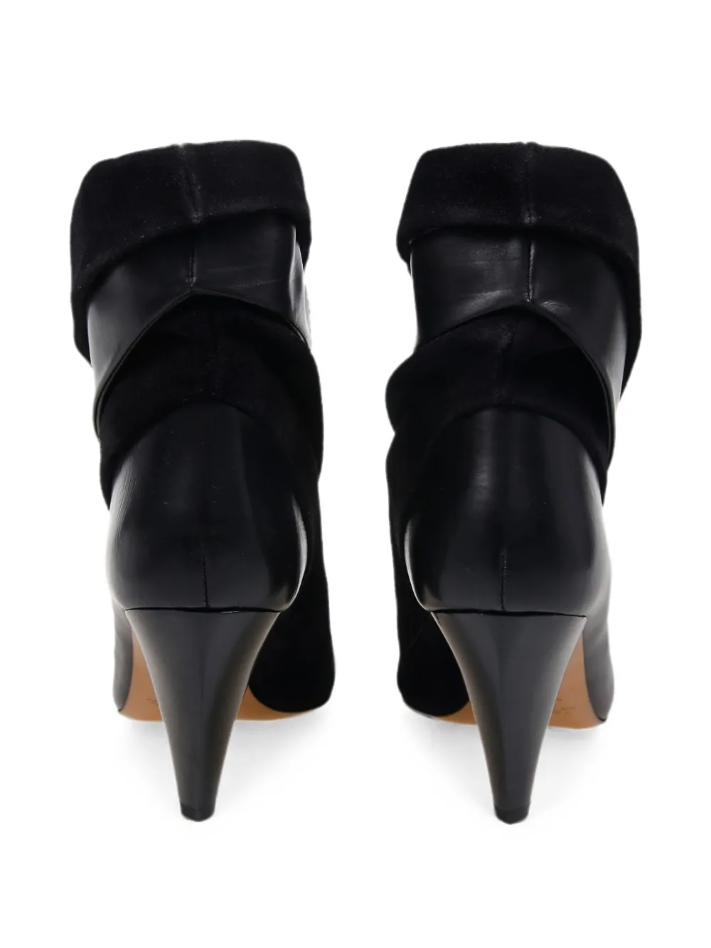 ISABEL MARANT panelled pointed-toe ankle boots Zwart