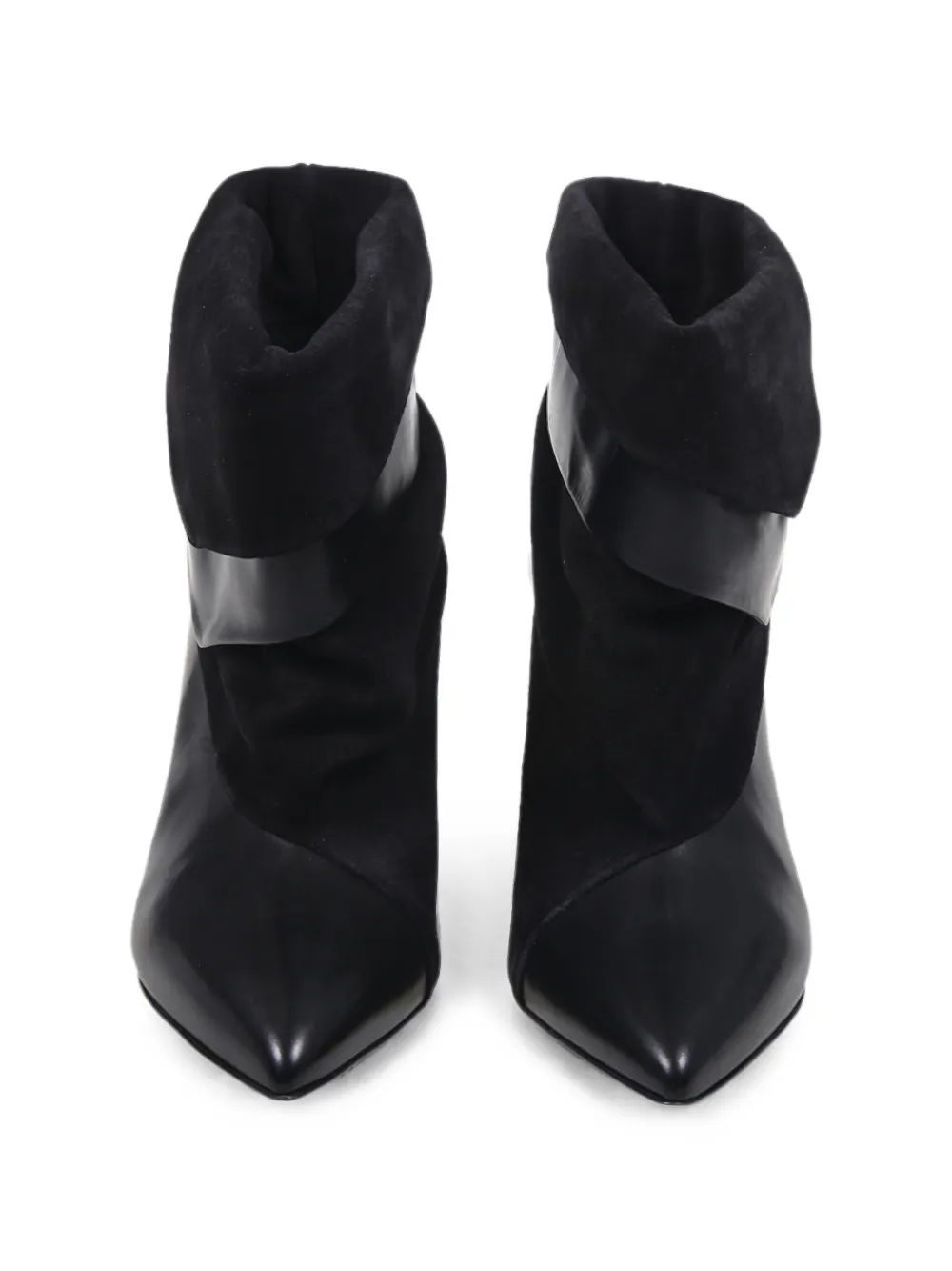 ISABEL MARANT panelled pointed-toe ankle boots Zwart