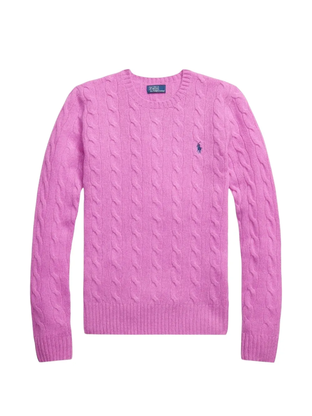 Polo Ralph Lauren cable-knit embroidered-logo sweater - Rosa