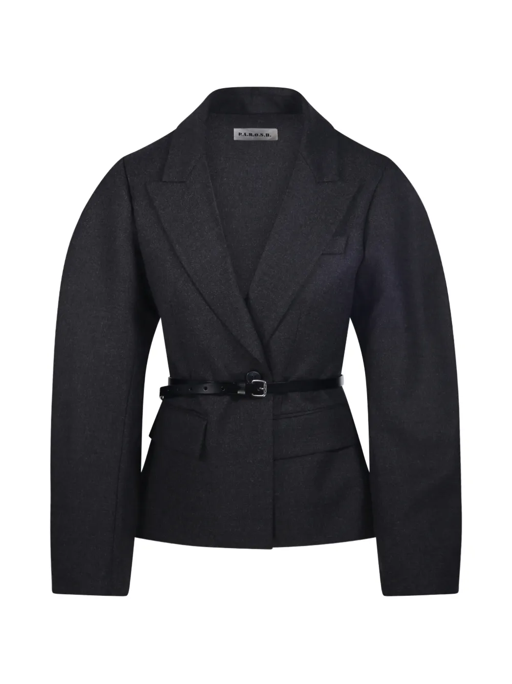 P.A.R.O.S.H. belted notch-lapel jacket - Grau