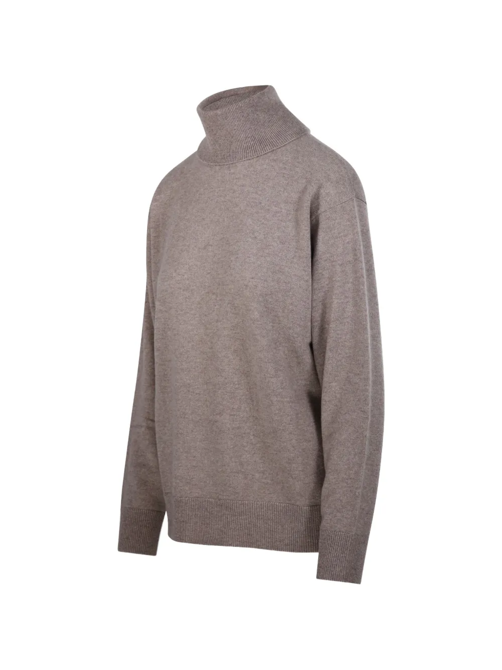 P.A.R.O.S.H. Trui met hoge hals en geribbelde afwerking Beige