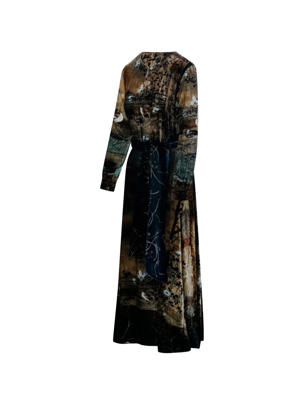 Pierre-Louis Mascia Maxi-jurk met landschapsprint Blauw