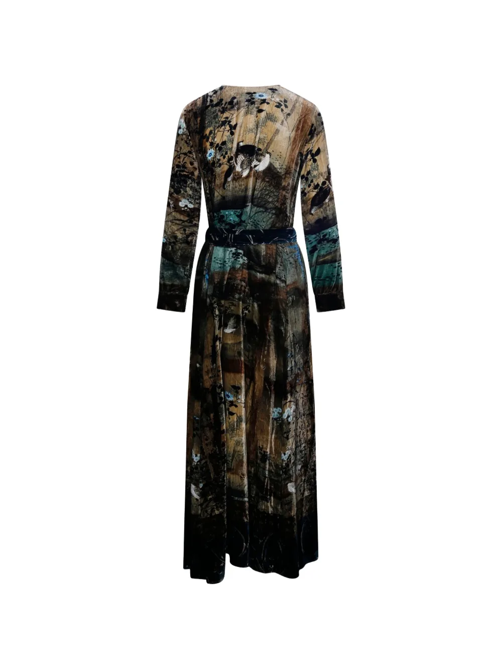 Pierre-Louis Mascia Maxi-jurk met landschapsprint Blauw