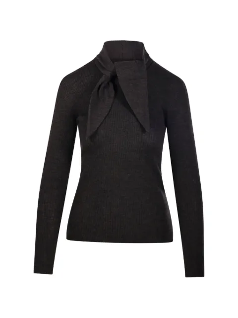 P.A.R.O.S.H. ribbed-knit tie-neck sweater