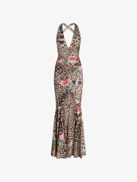 Roberto Cavalli vestido largo con estampado floral