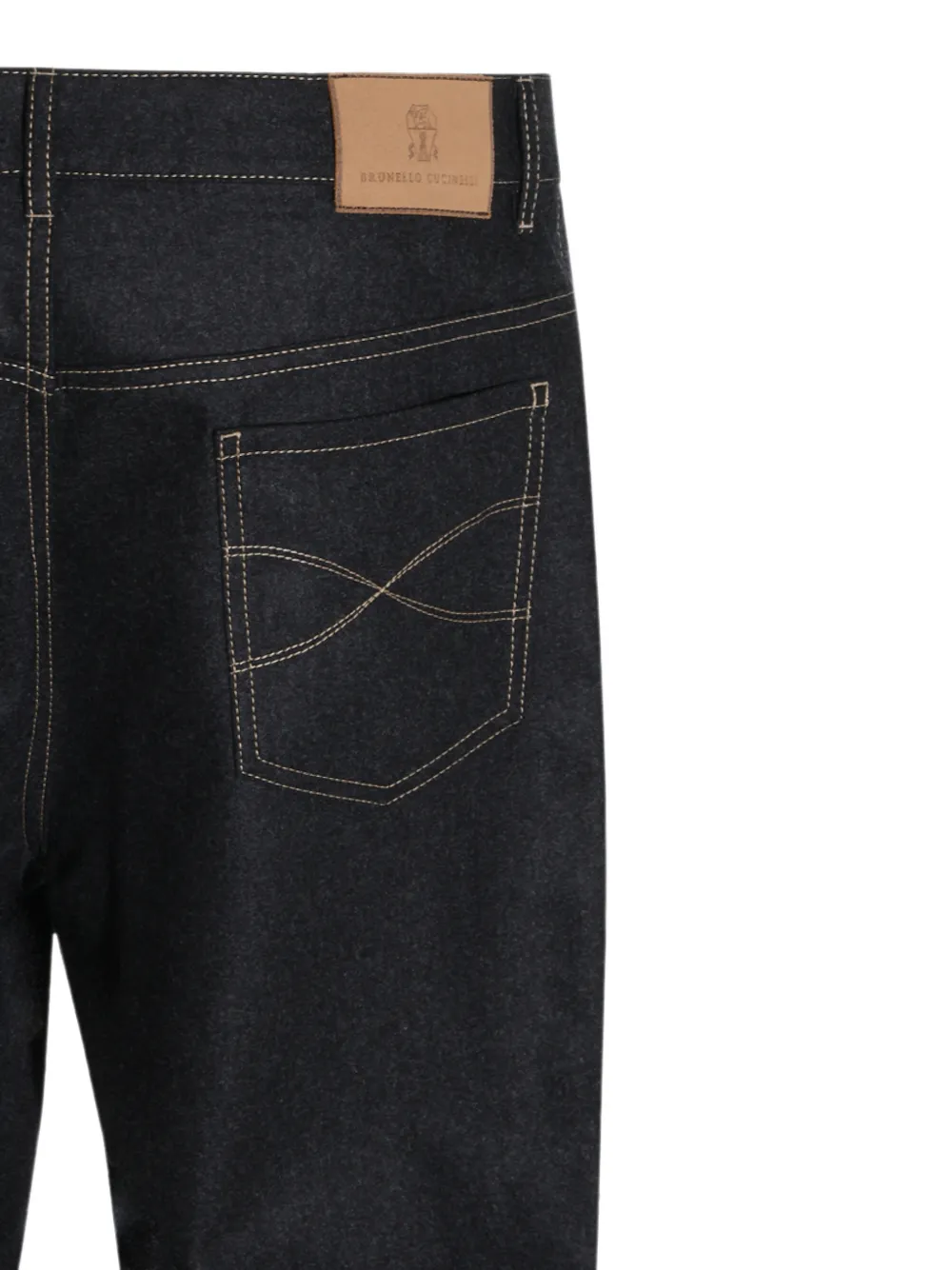 Brunello Cucinelli Broek met contrasterend stiksel Zwart