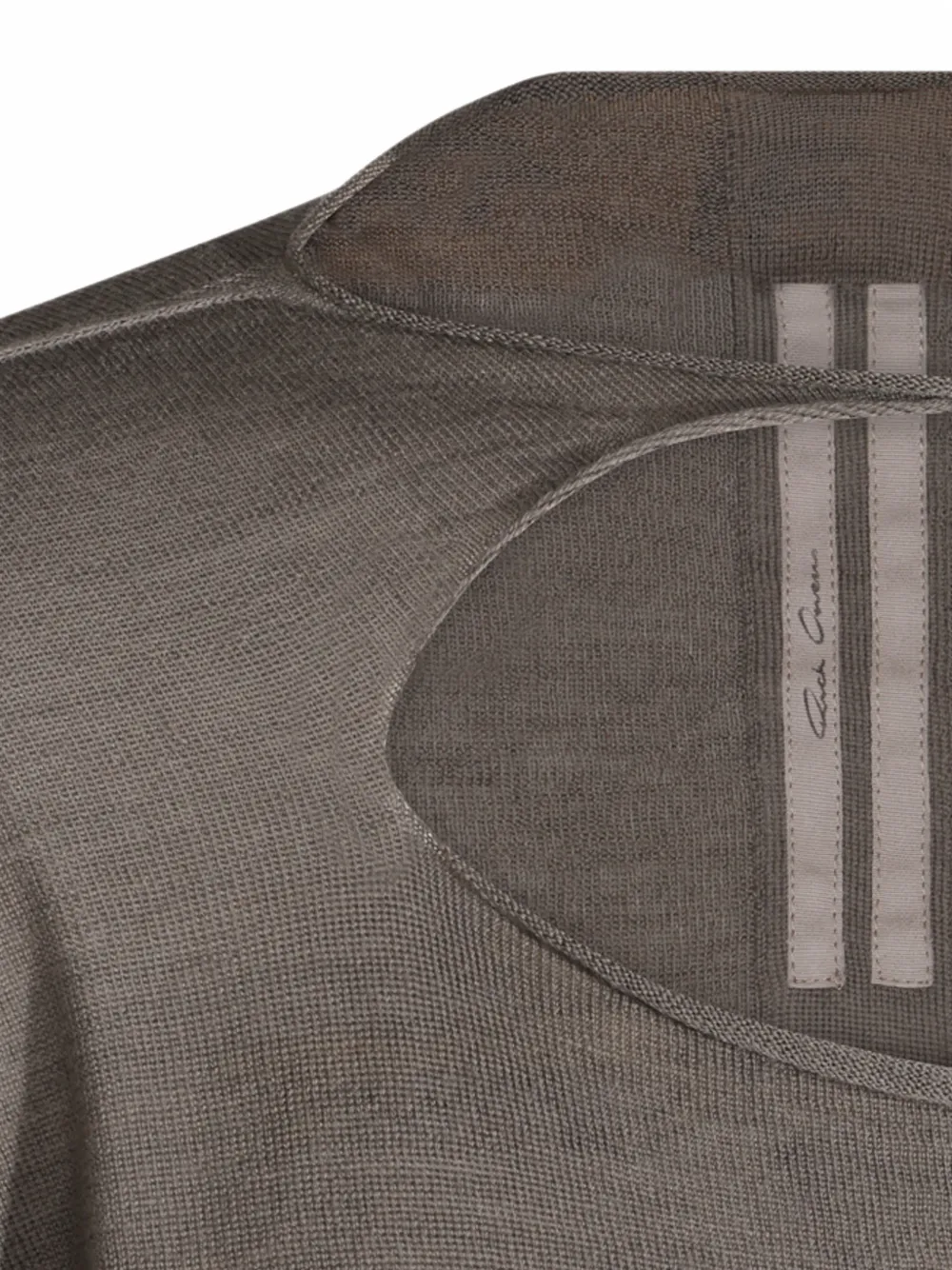 Rick Owens Tower trui met uitgesneden detail Grijs
