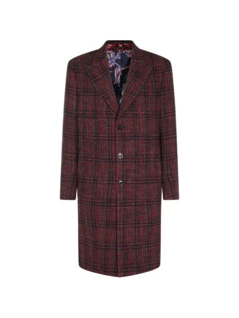 ETRO check-pattern single-breasted coat
