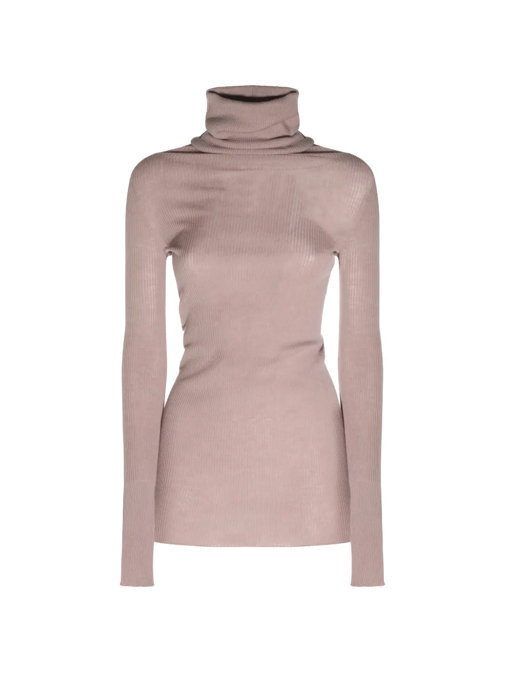 Rick Owens ribbed-knit roll-neck sweater - Toni neutri