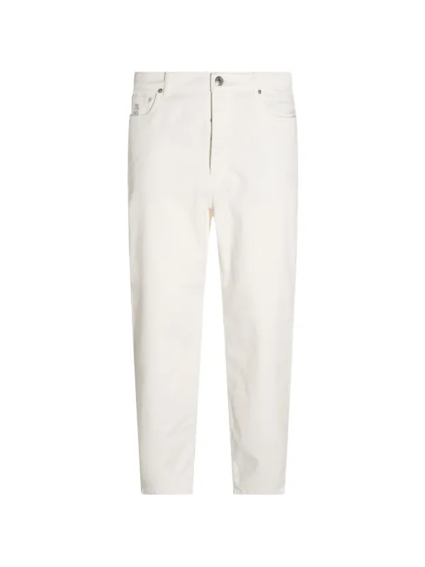 Brunello Cucinelli logo-patch Jeans | Neutrals | FARFETCH