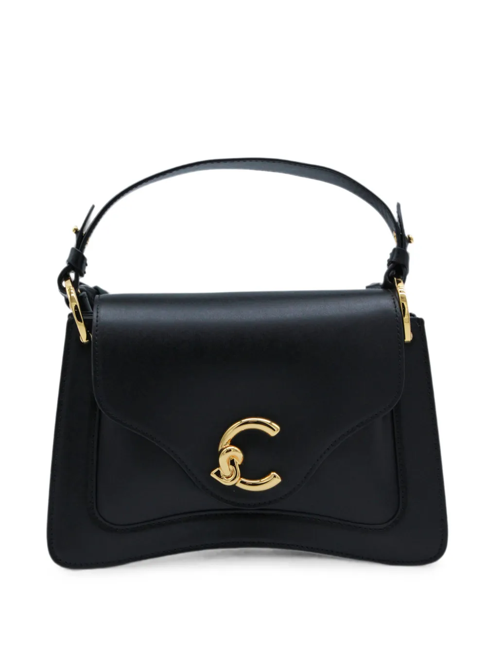 Coccinelle C-Me logo-plaque leather shoulder bag - Schwarz