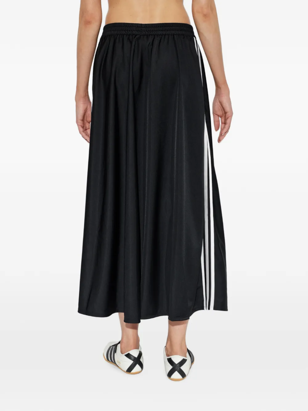 adidas Firebird logo-embroidered midi skirt Zwart