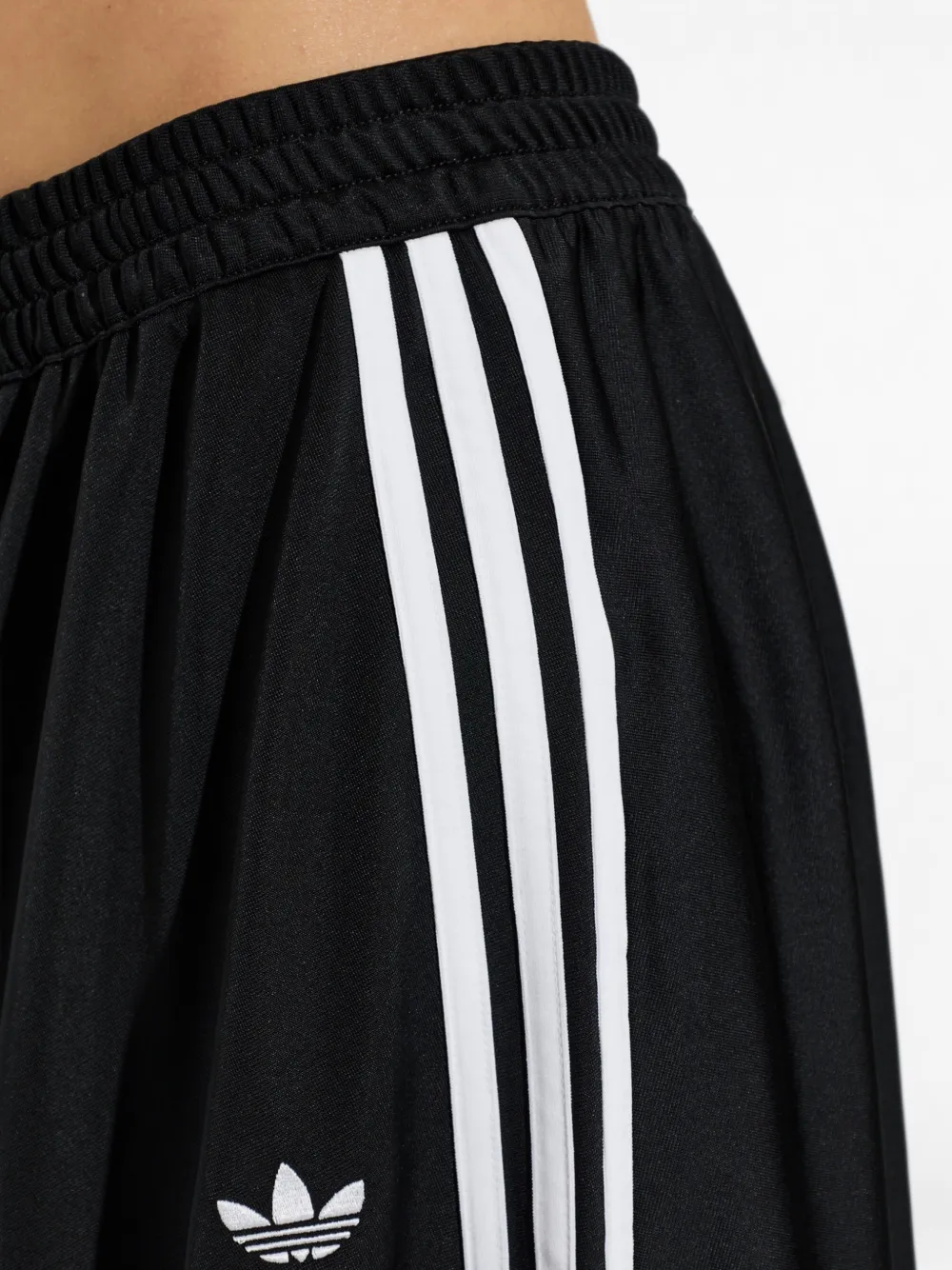 adidas Firebird logo-embroidered midi skirt Zwart