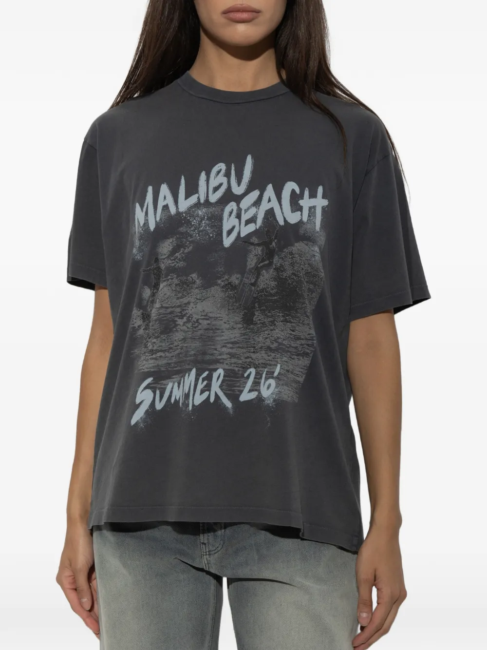 ANINE BING Cade T-shirt met grafische print Grijs