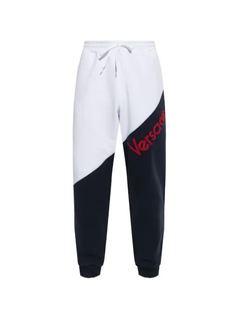 Versace logo-embroidered panelled track pants