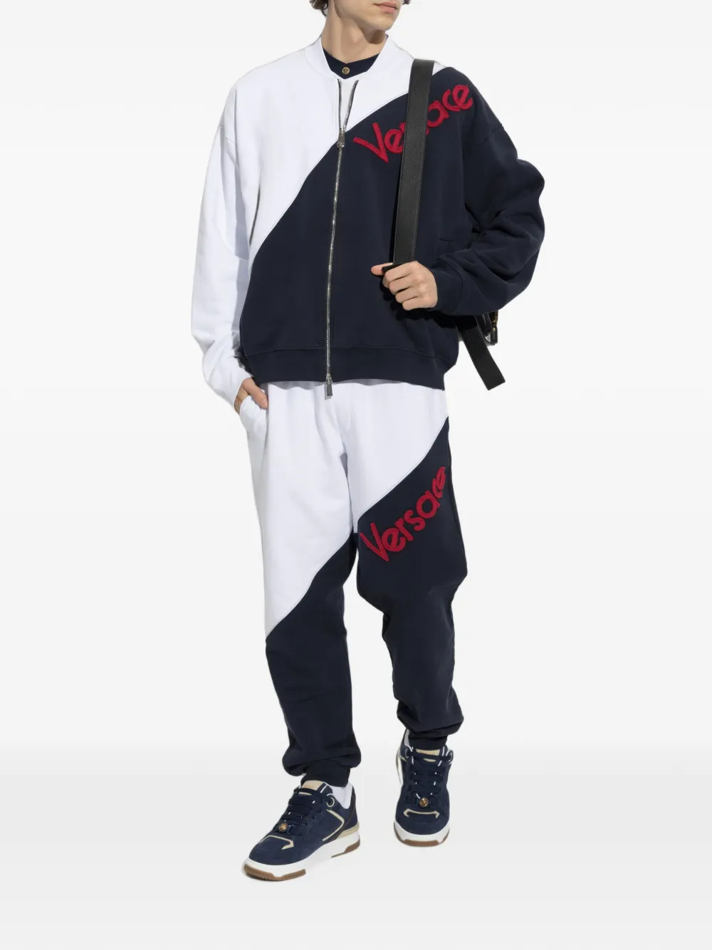 Versace Trainingsbroek met vlakken Blauw