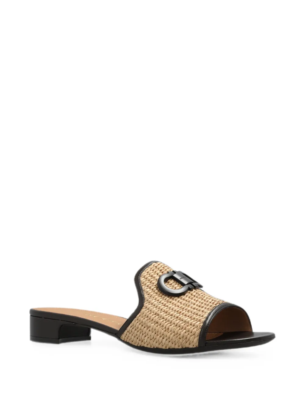 Ferragamo Gancini-ornament sandals Beige