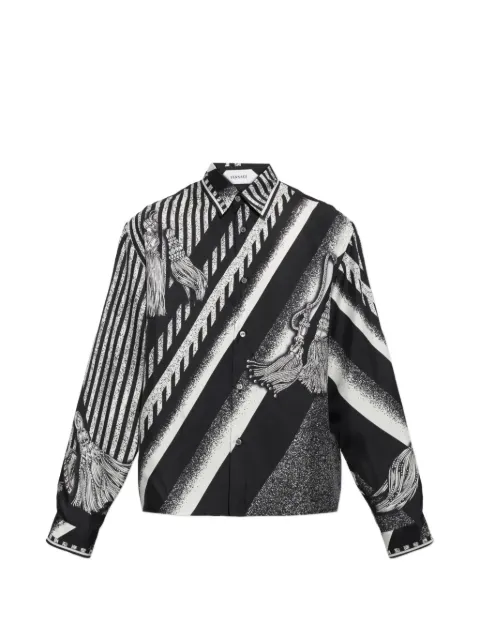 Versace tassel-print silk shirt