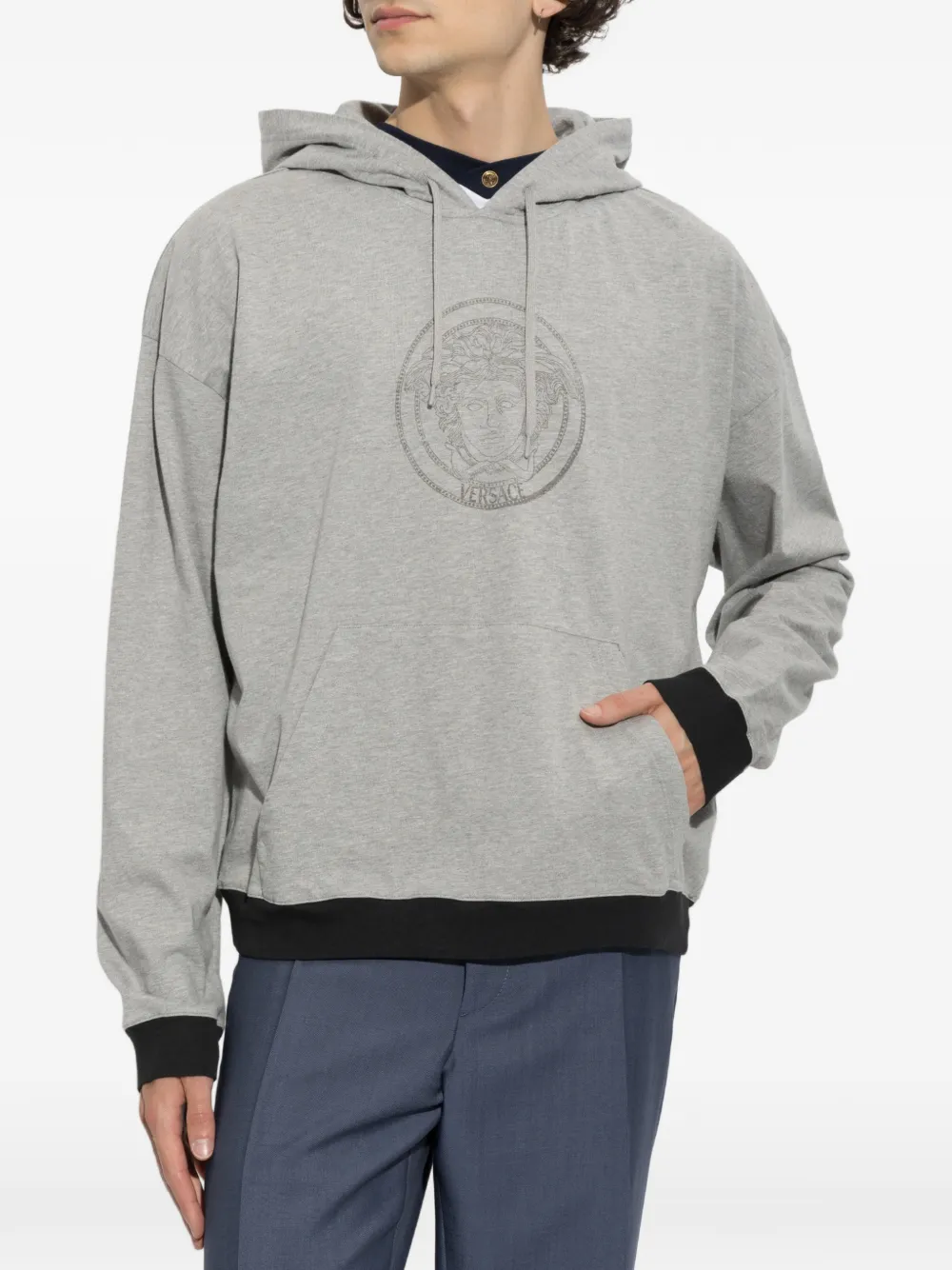 Versace Hoodie met Medusa-print Grijs