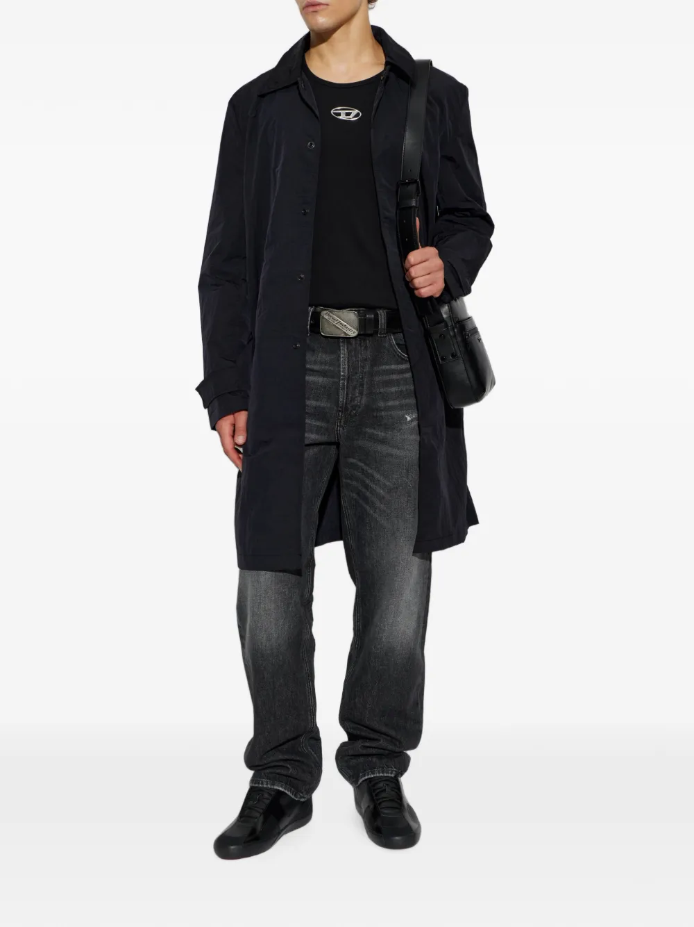 Diesel D-Macs gerafelde jeans Zwart