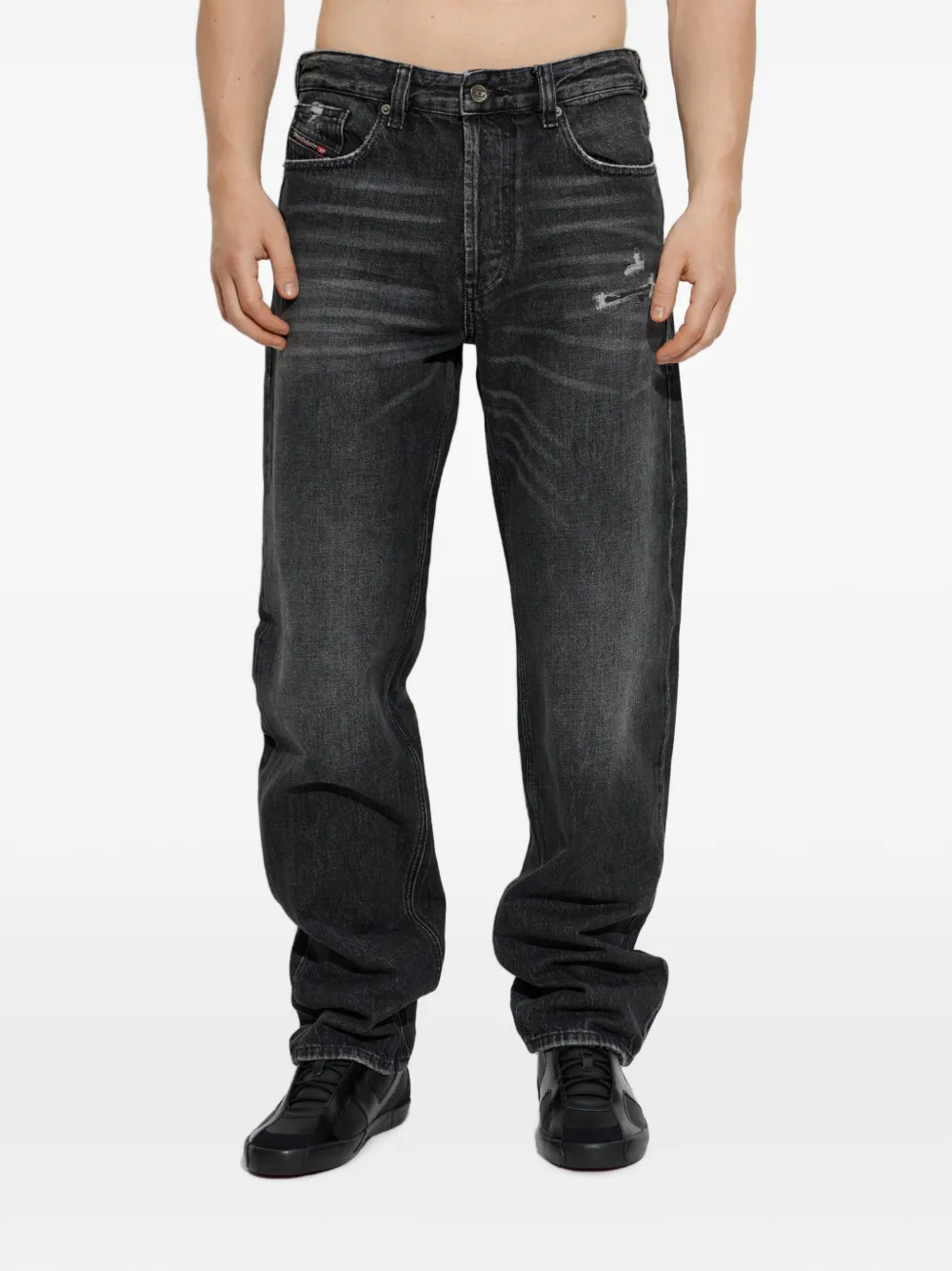 Diesel D-Macs gerafelde jeans Zwart