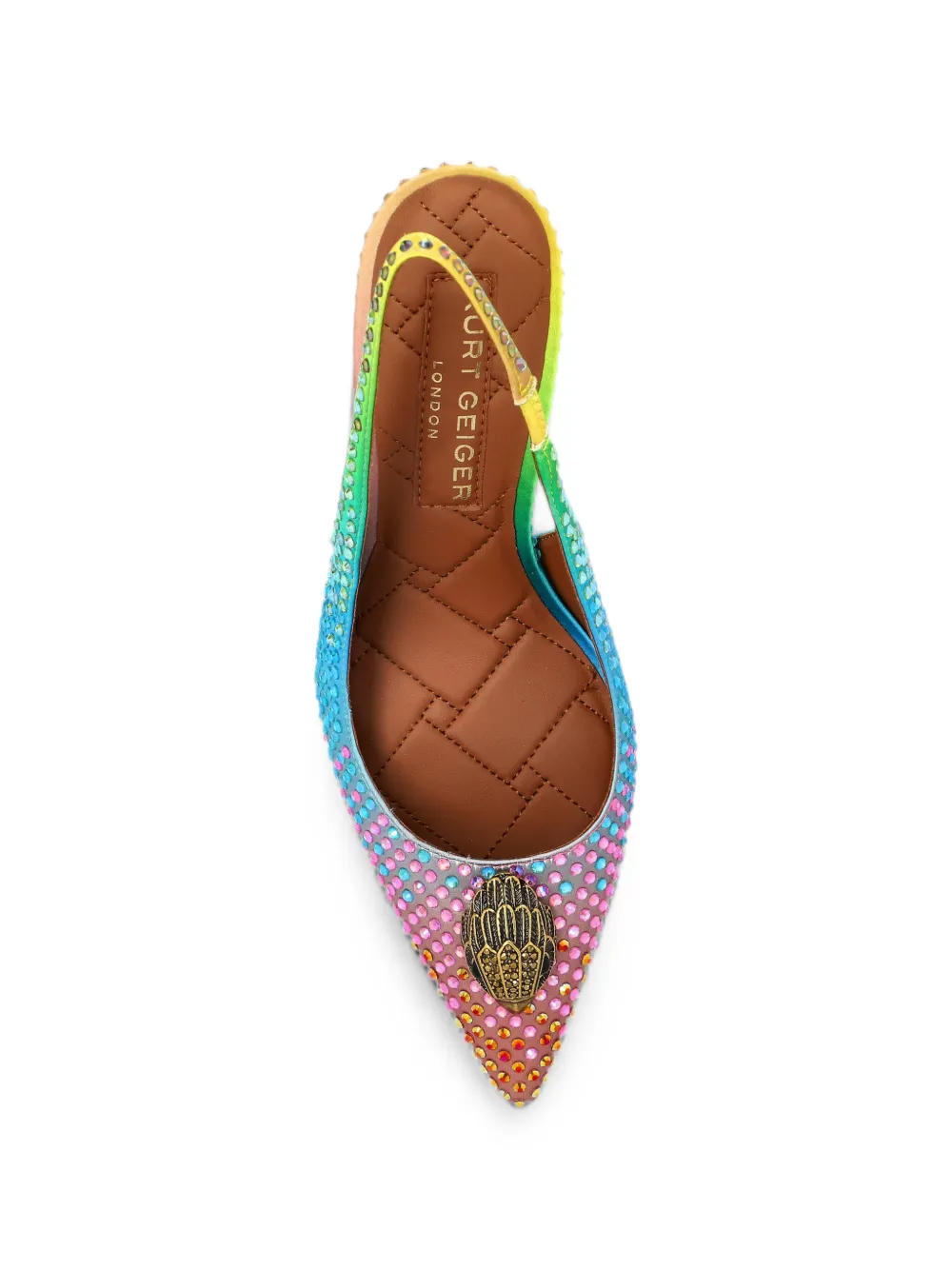 Kurt Geiger London Belgravia Sling crystal-embellished pumps Blauw