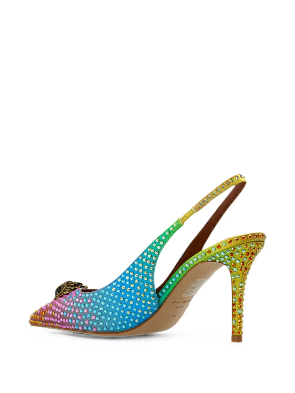 Kurt Geiger London Belgravia Sling crystal-embellished pumps Blauw