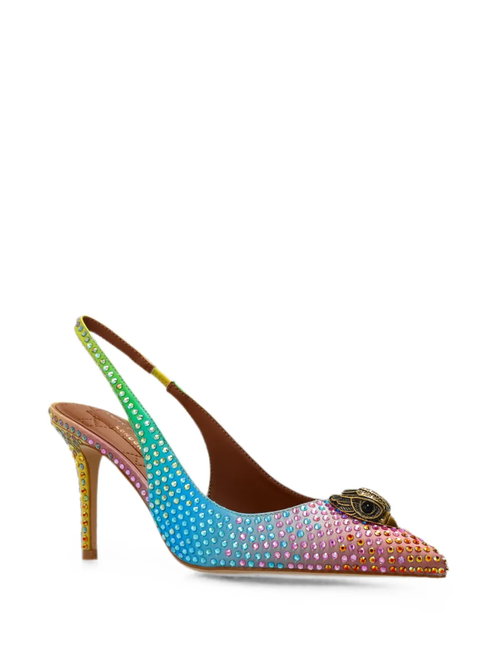 Kurt Geiger London Belgravia Sling crystal-embellished pumps Blauw
