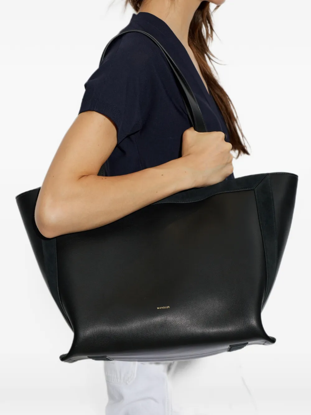 Wandler Ida medium leren shopper Zwart