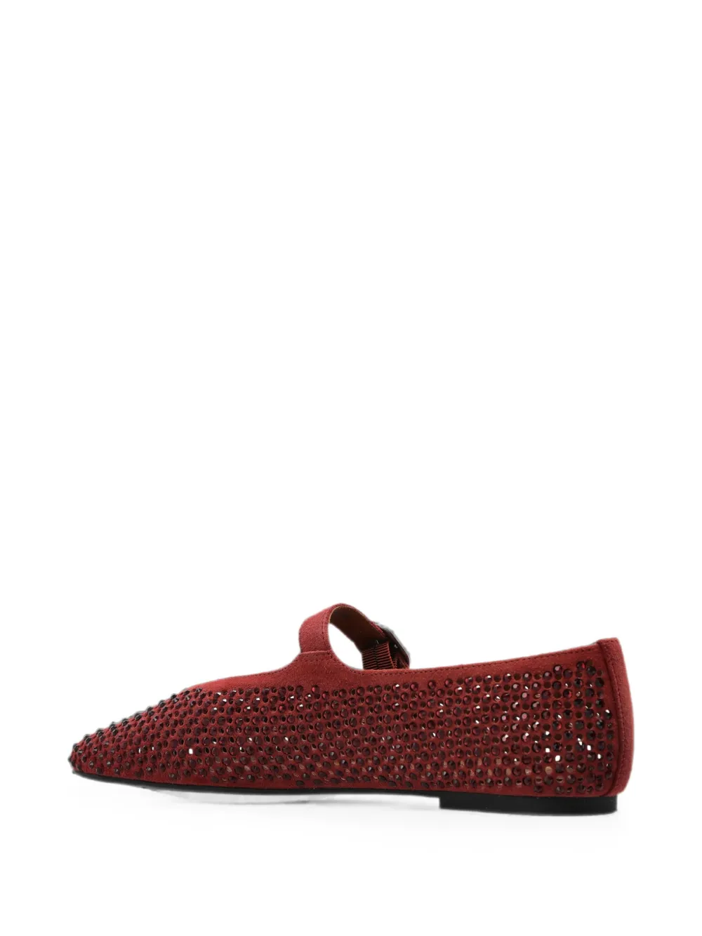 Kurt Geiger London Mayfair crystal-embellished ballet flats Rood