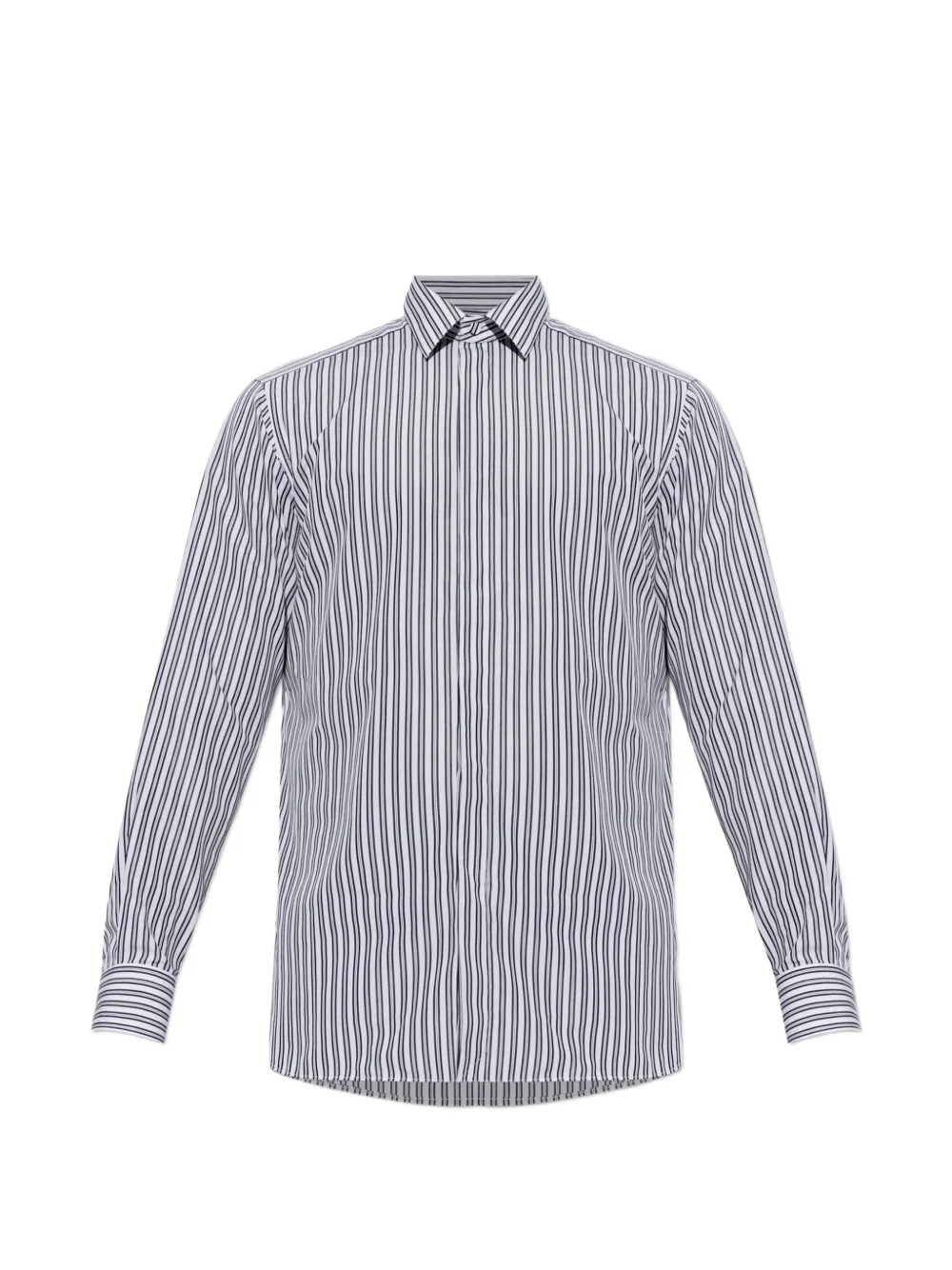 TOM FORD striped long-sleeve shirt - White