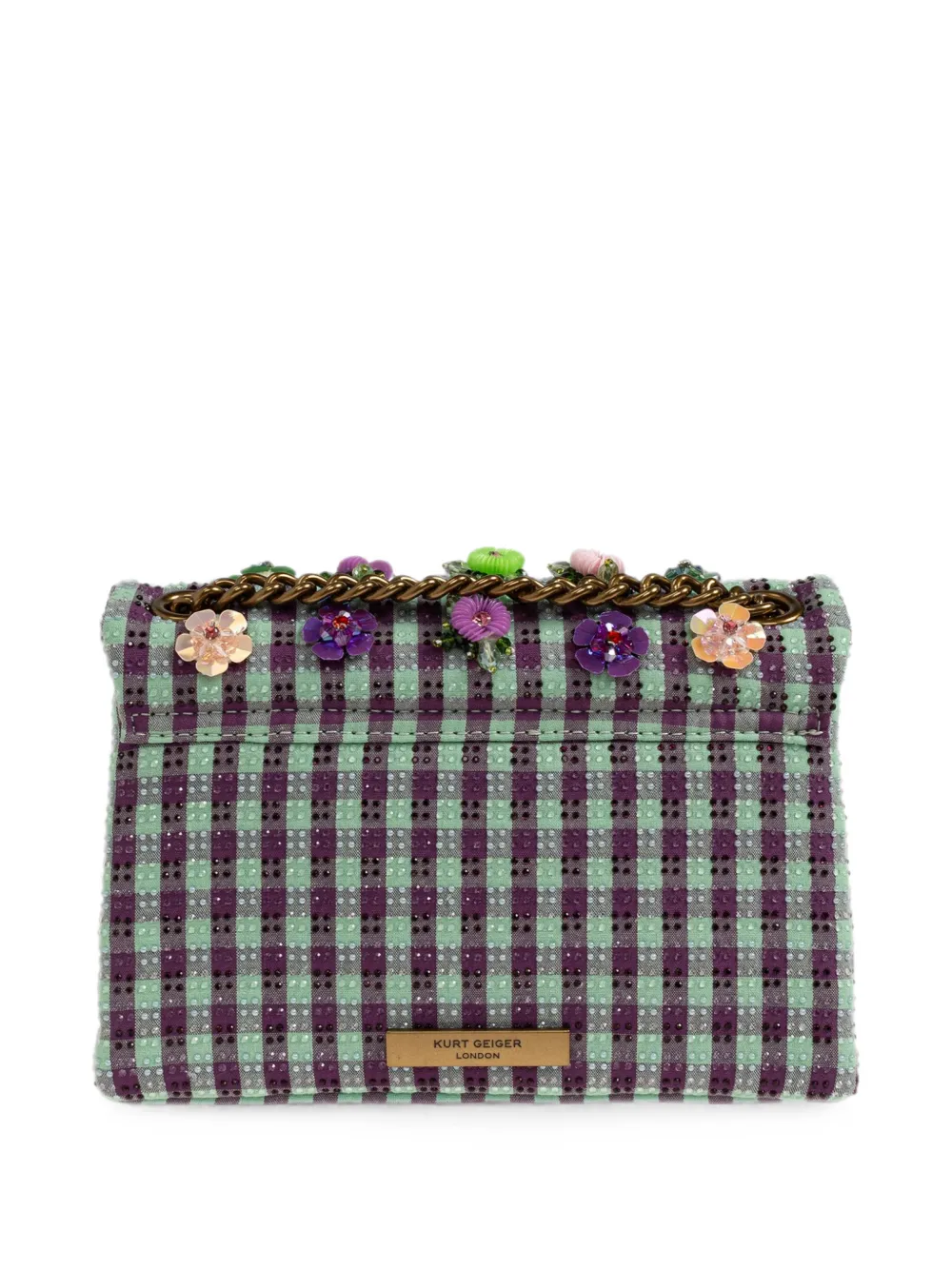 Kurt Geiger London Kensington mini-schoudertas verfraaid met bloemen Paars