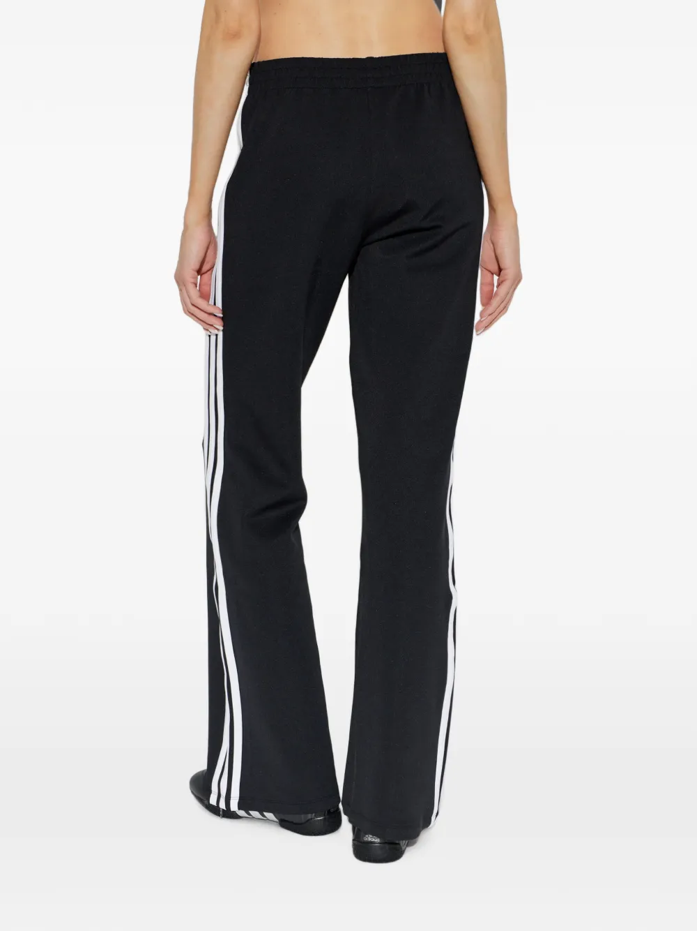 adidas logo-embroidered side-stripe track pants Zwart