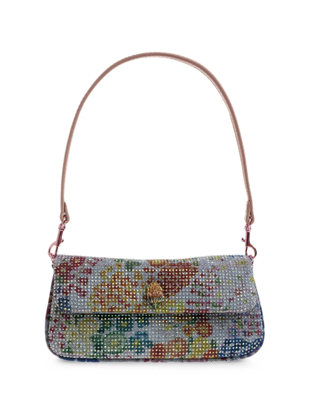 Kurt Geiger Schultertasche Mit Kristallen In Gray