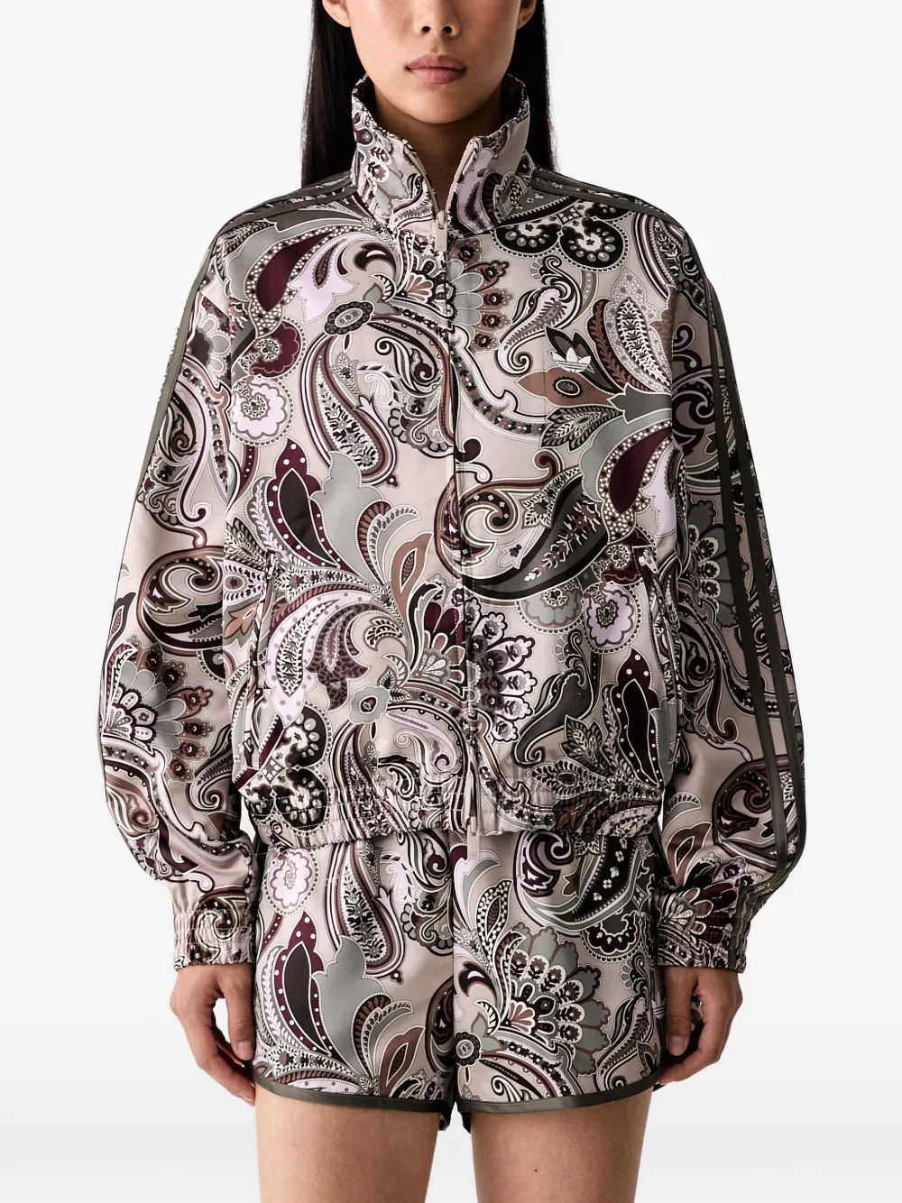 adidas paisley-print track jacket - Toni neutri