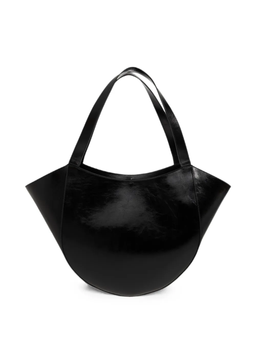 Wandler Hortensia Slouch leren shopper Zwart