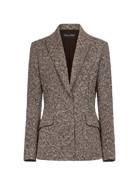 Oscar de la Renta blazer de tweed con botones