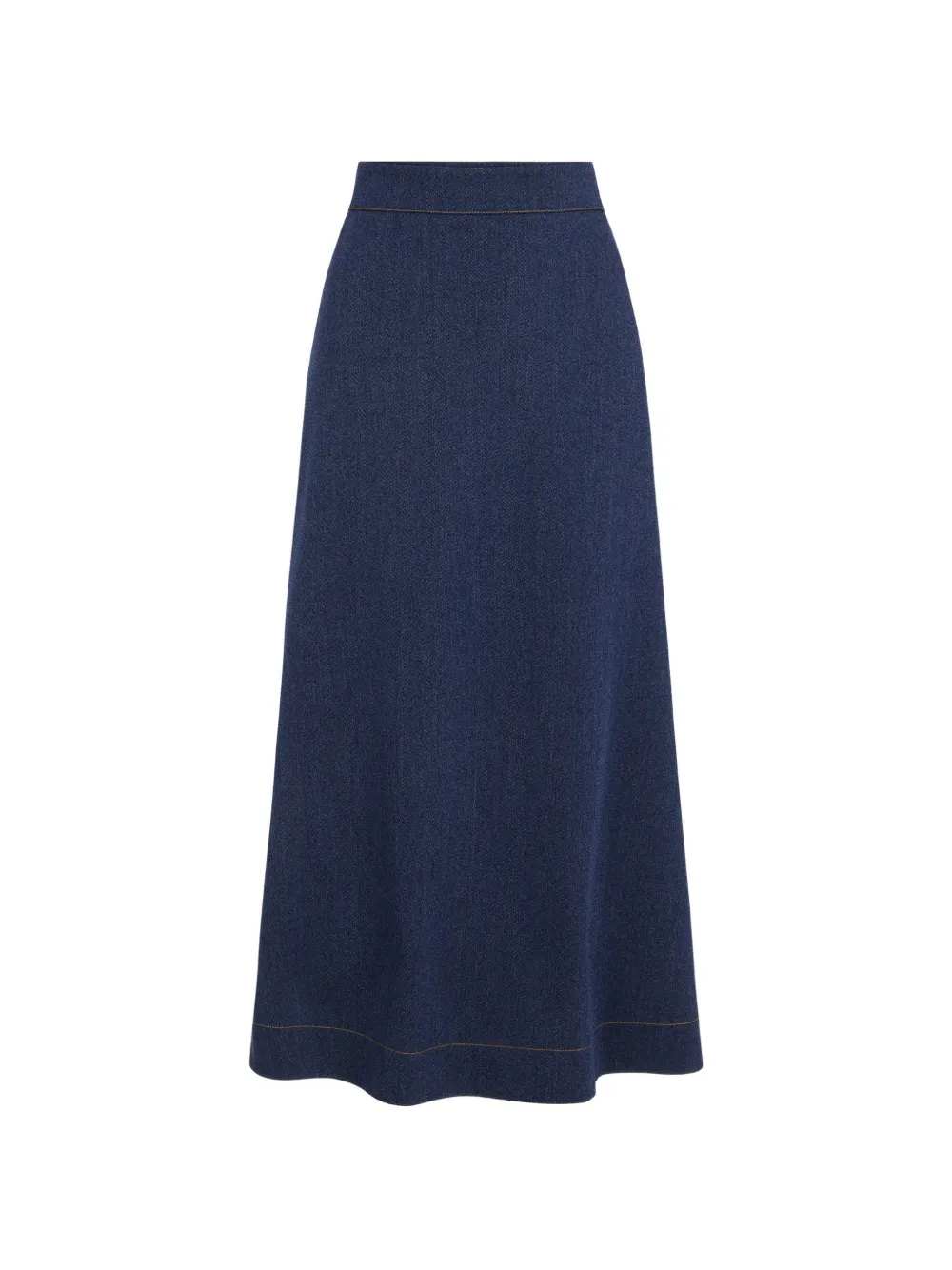 Oscar de la Renta Gonna midi svasata con logo - Blu