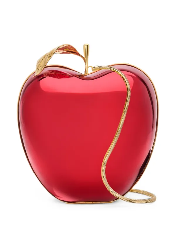 Oscar de la Renta Apple-shaped Clutch Bag in Red