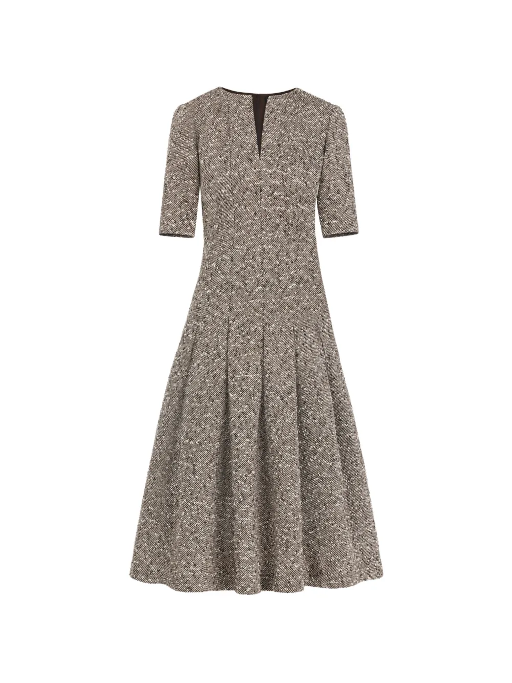Oscar de la Renta Abito midi in tweed - Marrone