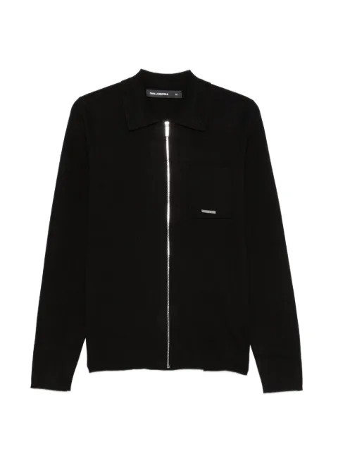 Karl Lagerfeld zip-up chest-pocket pullover