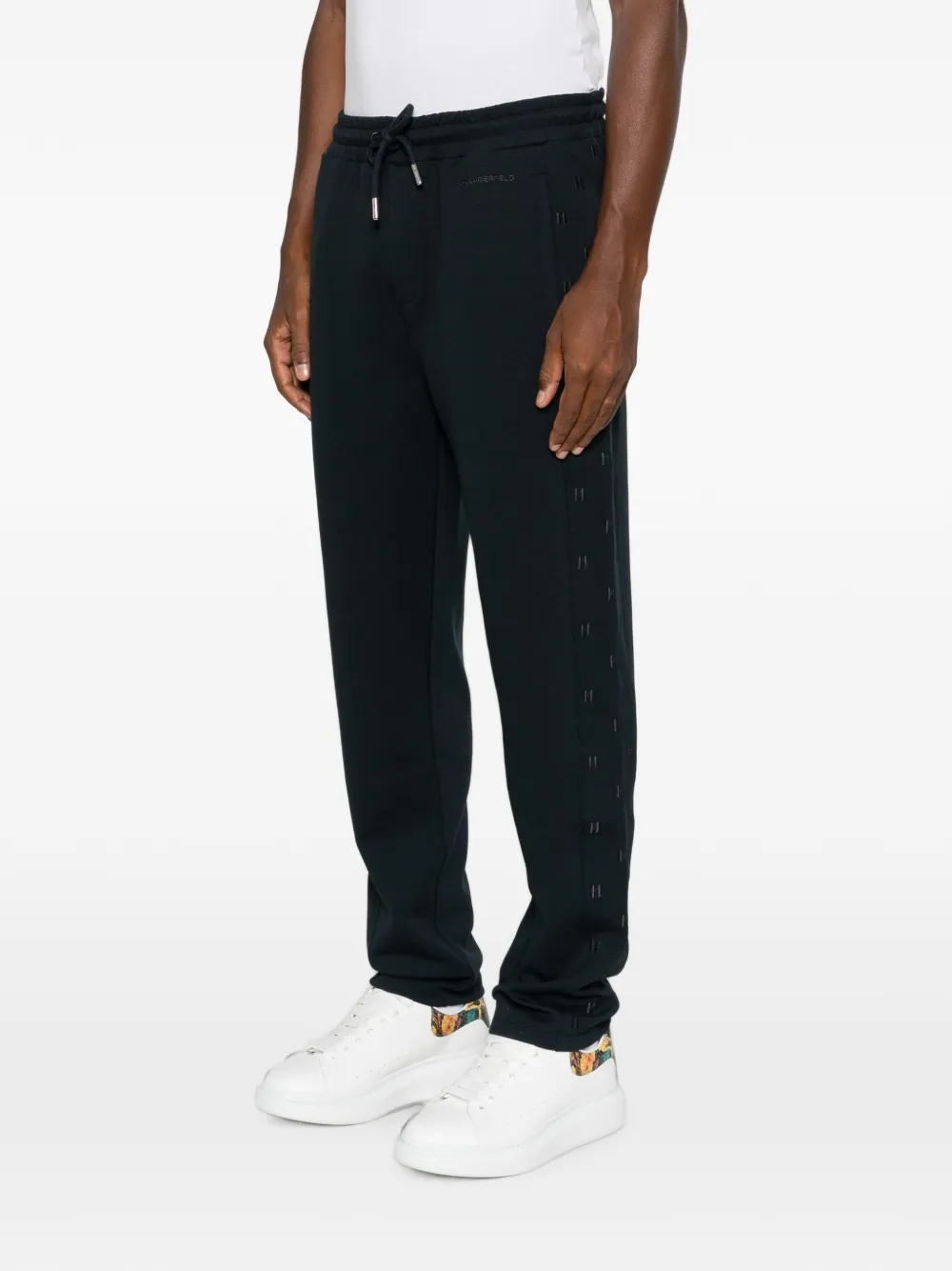 Karl Lagerfeld Trainingsbroek met geborduurd logo Blauw