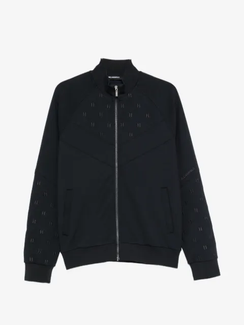Karl Lagerfeld monogram-embroidered panelled jacket