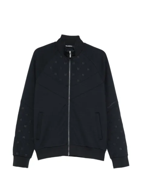Karl Lagerfeld monogram-embroidered panelled jacket